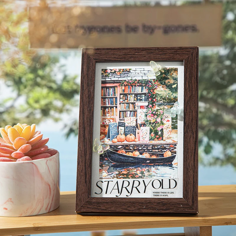 Journal GO 8x200cm Street View PET Tape Stickers Scrapbooking Collage Junk Journal diy Card Planner Masking Tape Stationery