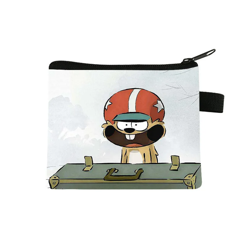 Fox bolsa de moedas dos desenhos animados meninos e meninas saco de cartão fone de ouvido saco de armazenamento com zíper porte monnaie femme mini saco moeda carteira pequeno saco