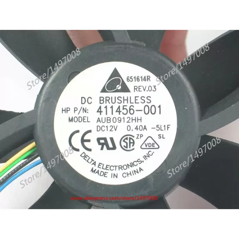 Delta Electronics AUB0912HH 5L1F DC 12V 0.40A 90x90x25mm Server Cooling Fan