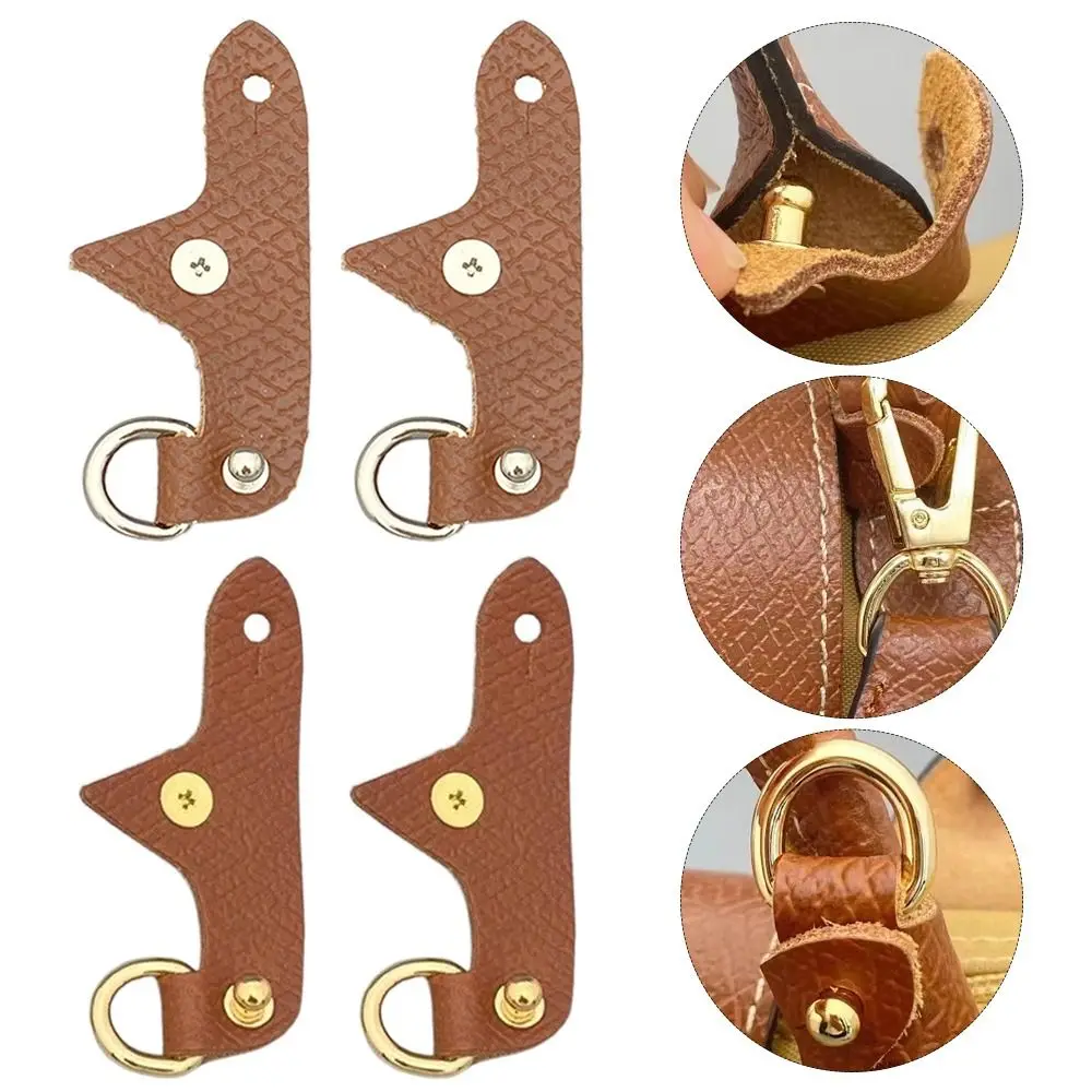 1Pair Handbag Transformation Accessories For Longchamp Mini Bag Straps Punch-free Genuine Leather Conversion Hang Buckles