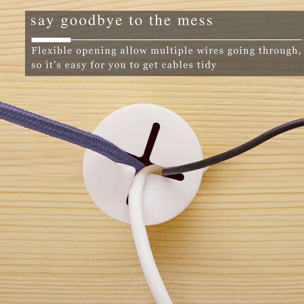 8 шт., белая крышка отверстия для проводов, кабельная втулка для настольного органайзера для шнура, мебельная пробка для управления проводом, пылезащитная заглушка, органайзер для кабеля