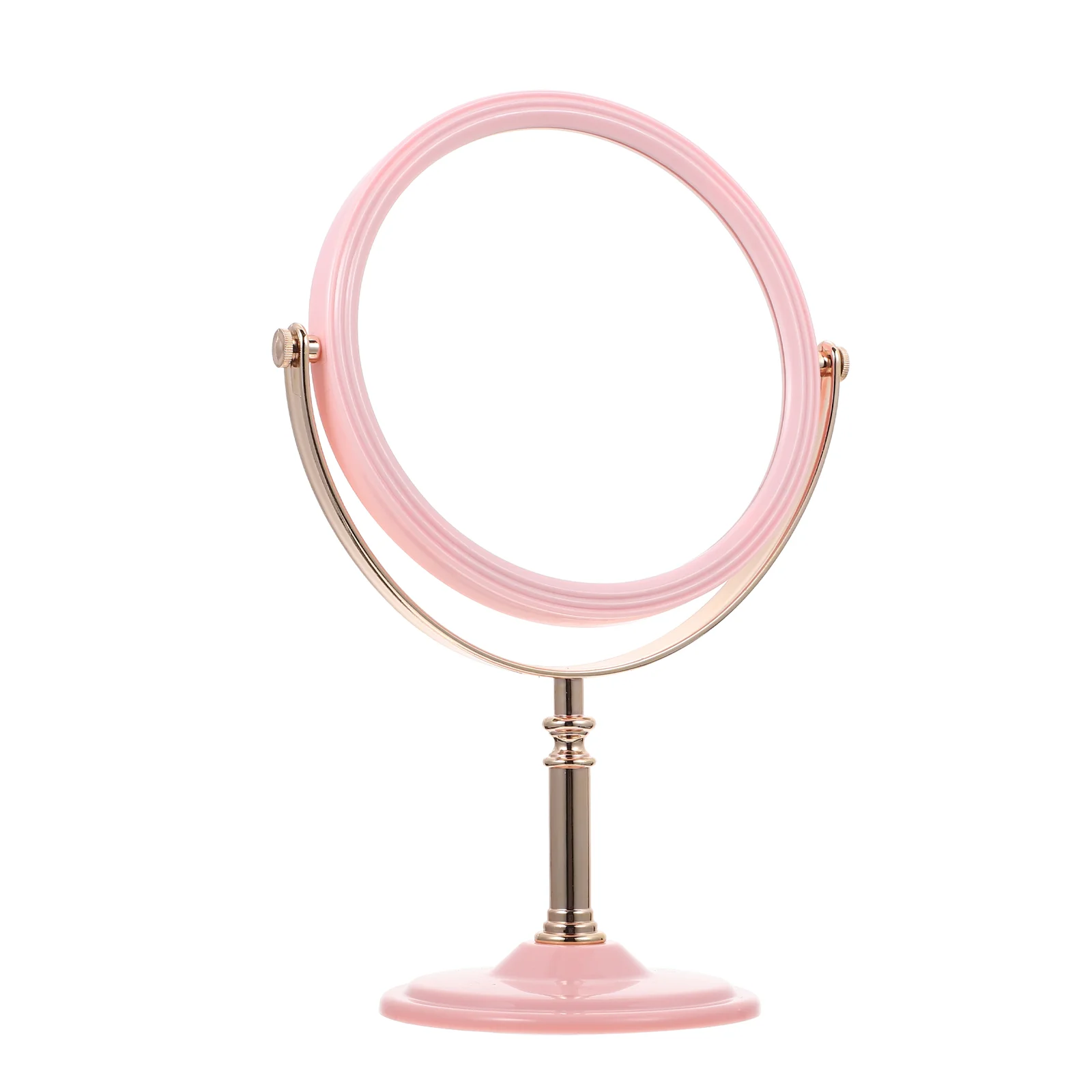 

Mirror Double Sided Vanity Travel Compact with Light Gold Plated Plastic European-style