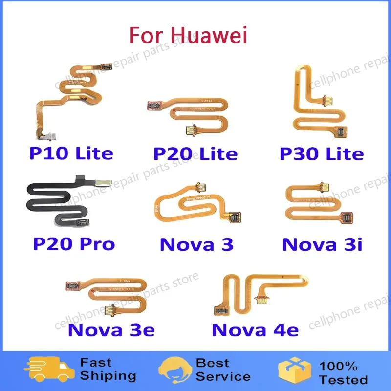 Home Button Fingerprint Touch Id Sensor Connector Flex Cable For Huawei Nova 3 3i 4 4e 5 5i Pro P10 P20 Pro P30 Lite