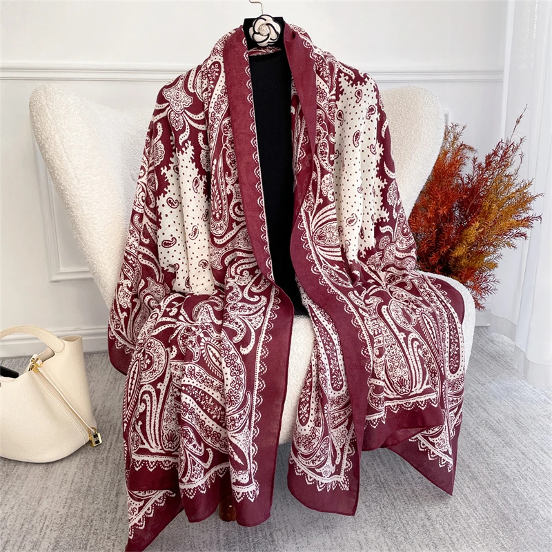 

130*150cm Women Square Silk Scarf Luxury Brand Shawl Neckerchief Paisley Print Headband Female Foulard Bandana Hijab Scarves