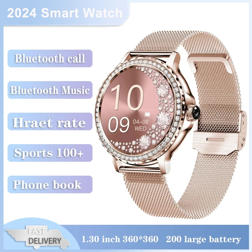 Smartwatch Women Heart Rate Blood Pressure Monitor Women's Watches Bluetooth Call Waterproof Sports Fitness Bracelet Lady watch