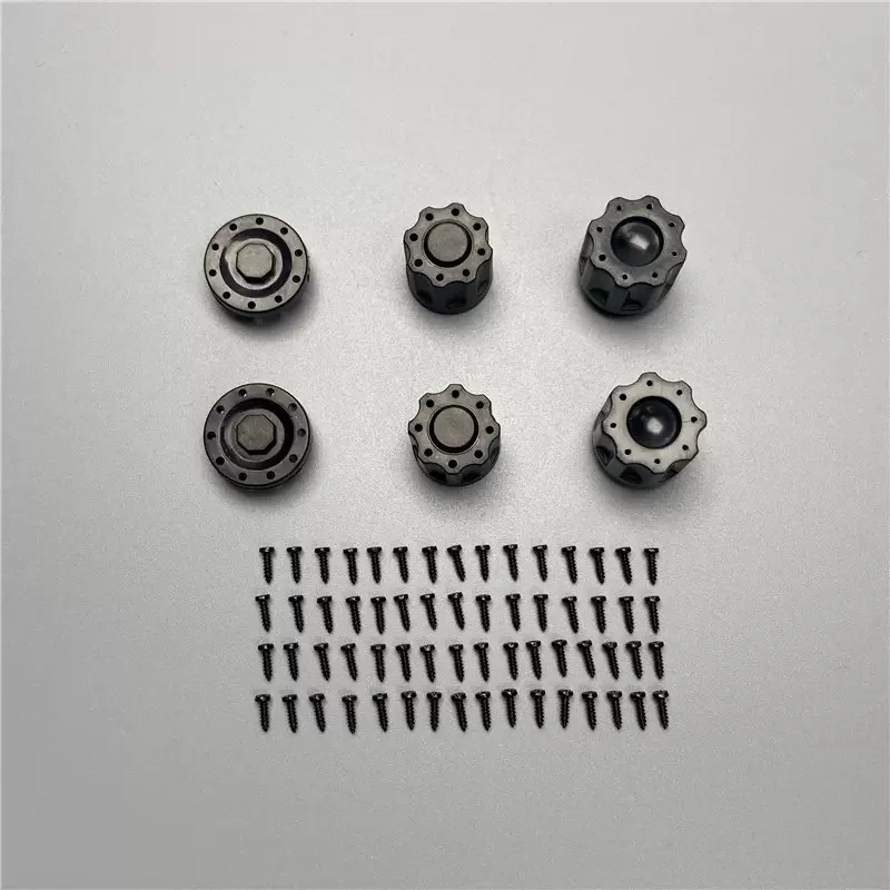 RC 1/14 Scale Hub Cover M4 Locknut Cover Spindle Head for Tamiya Dump for SCANIA MAN VOLVO Truck Tipper DIY Parts