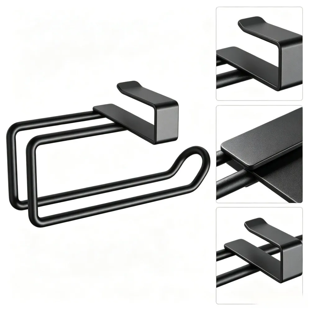 Stainless Steel Under Cabinet Paper Towel Holder No Drill Clip On Rack for Kitchen Towels Foil Plastic Wrap 27.5x9x8cm