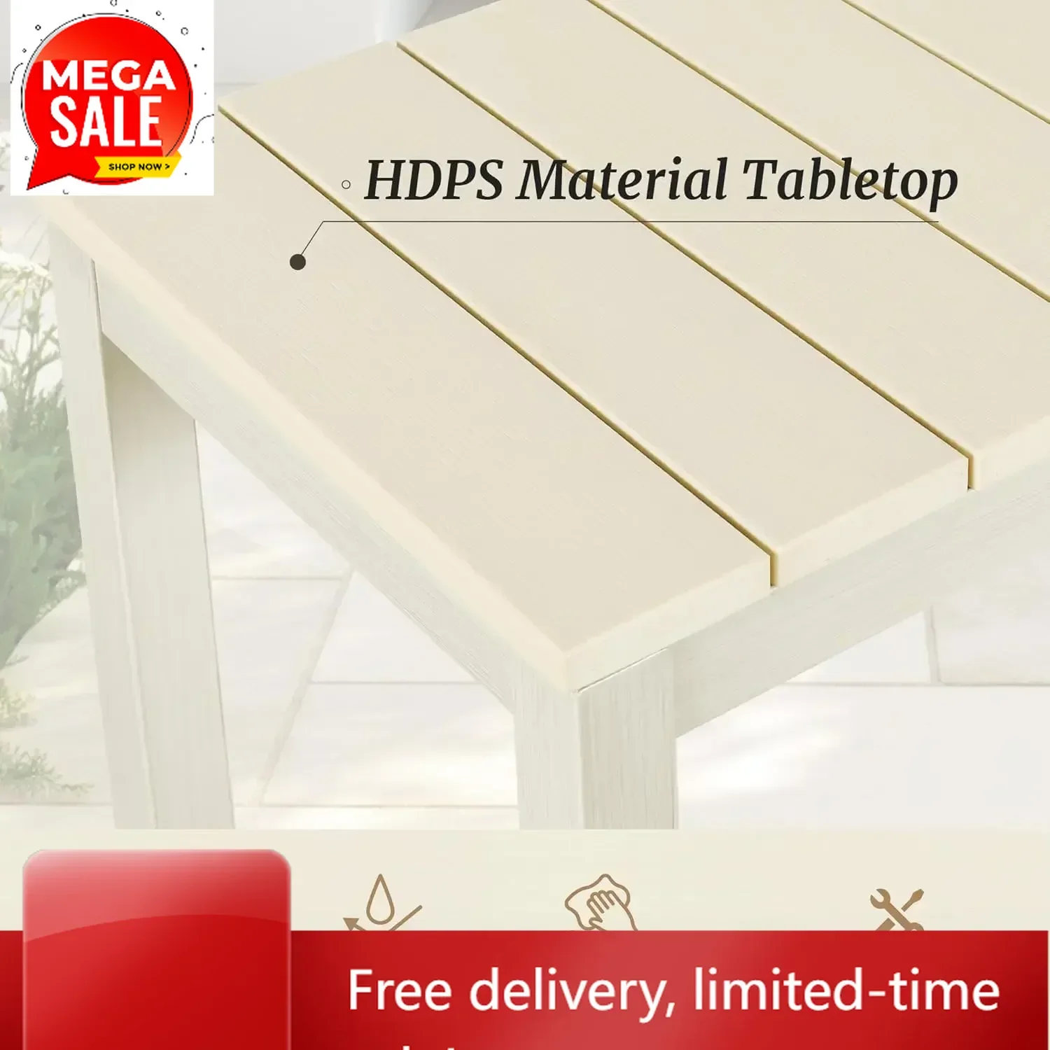 

Ограниченное по времени предложение: Комплект уличной барной мебели XMSJ, 3-предметный набор для патио с высоким столом 45 дюймов с реечной столешницей и 2 стульями без подлокотников.