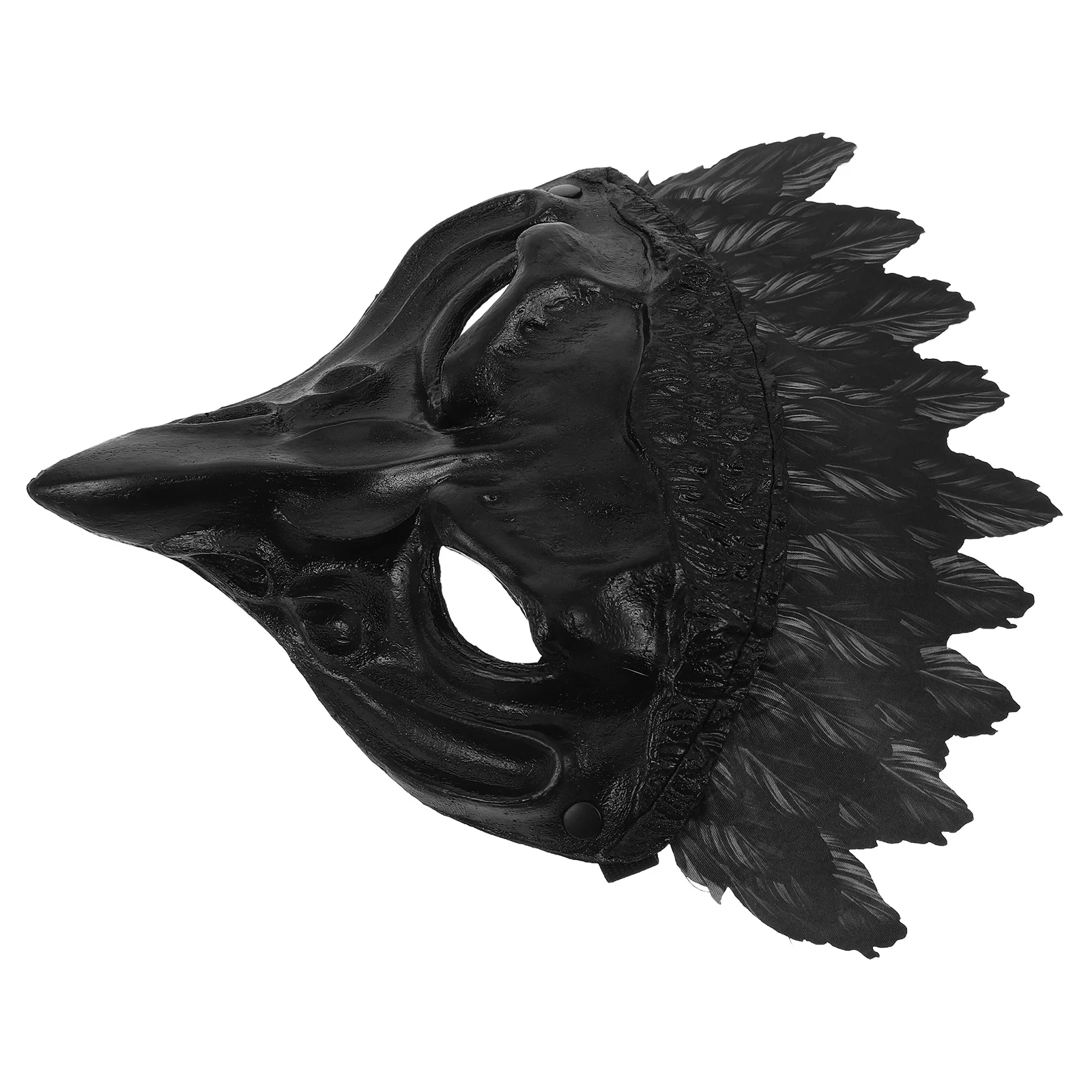 หน้ากากนกอีกา ขนนกเหมือนจริง สำหรับงานฮาโลวีน งานแฟนซี คอสเพลย์  สำหรับผู้ใหญ่ ทั้งผู้หญิงและผู้ชาย