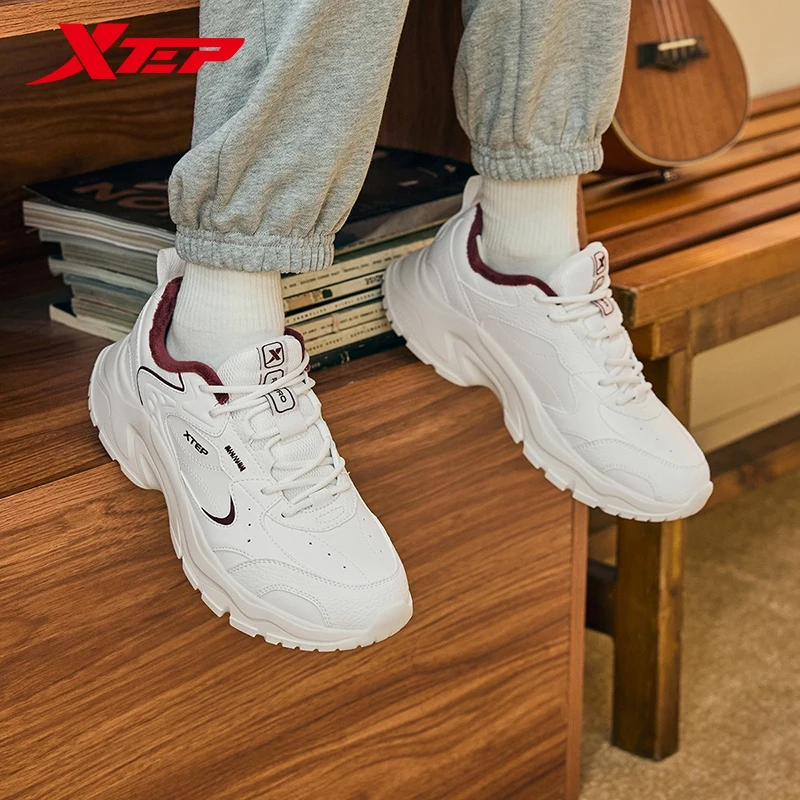 Buty bawełniane Xtep dla kobiet, zimowe, ciepłe, miękkie buty sportowe, modne, retro, wytrzymałe, wygodne sneakersy 876418370026