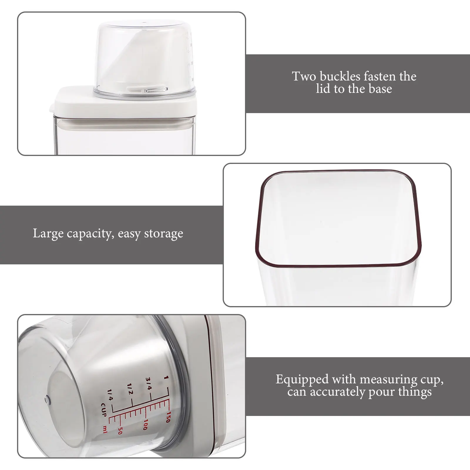 

Sealed Storage Jar Airtight Food Container Canister for Grains Cereals Flour Beans Nuts Home Daily Use