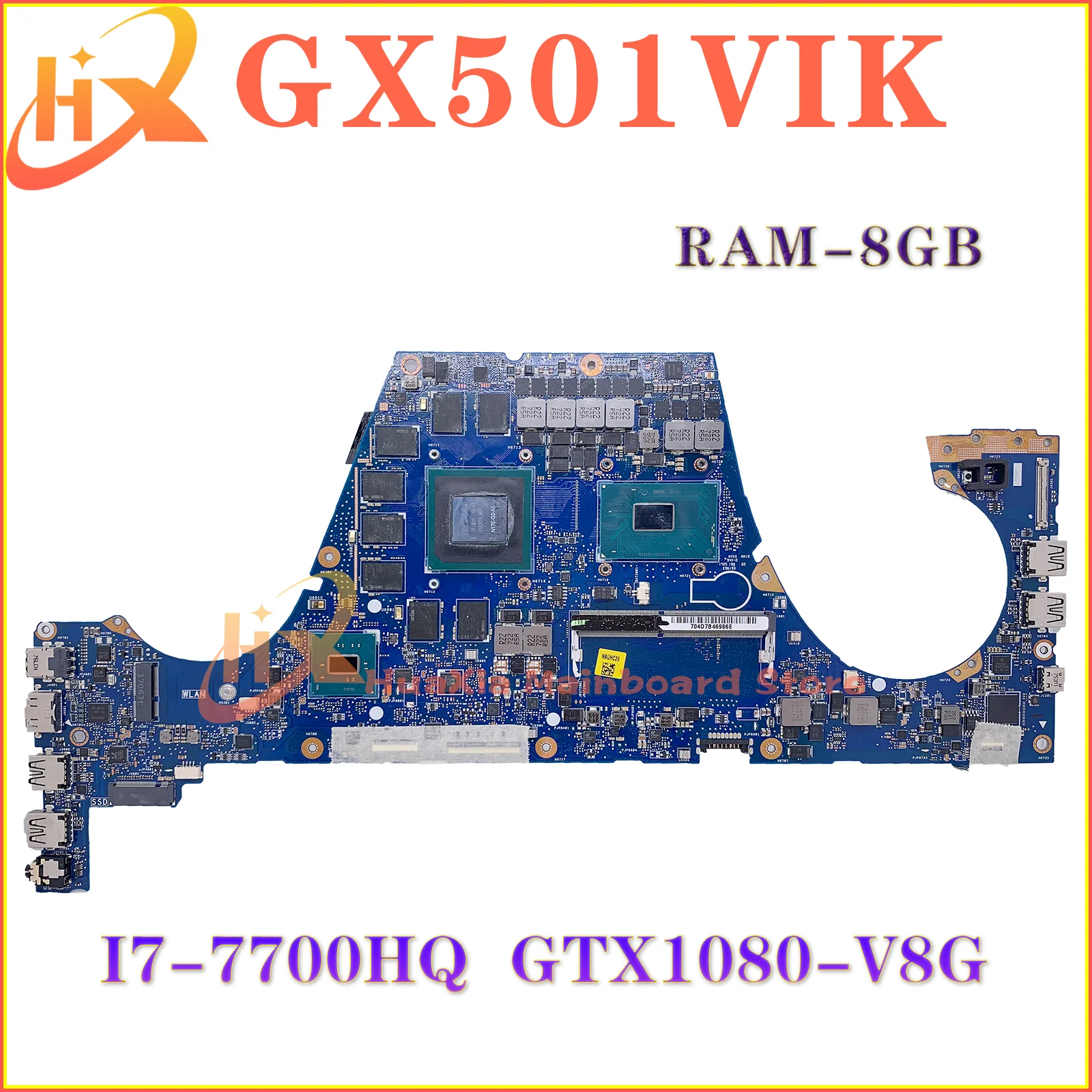 GX501VIK Laptop Motherboard For ASUS ROG Zephyrus GX501 GX501VI GX501V GX501VSK GX501VS I7 GTX1070 GTX1080 Mainboard 100% Work