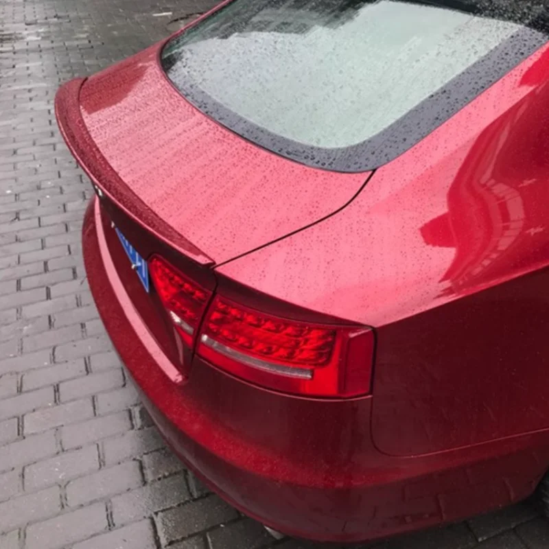 For Audi A5 5F  kualitas tinggi bahan ABS Spoiler 2009- 2016 serat karbon terlihat Spoiler belakang sayap bagasi