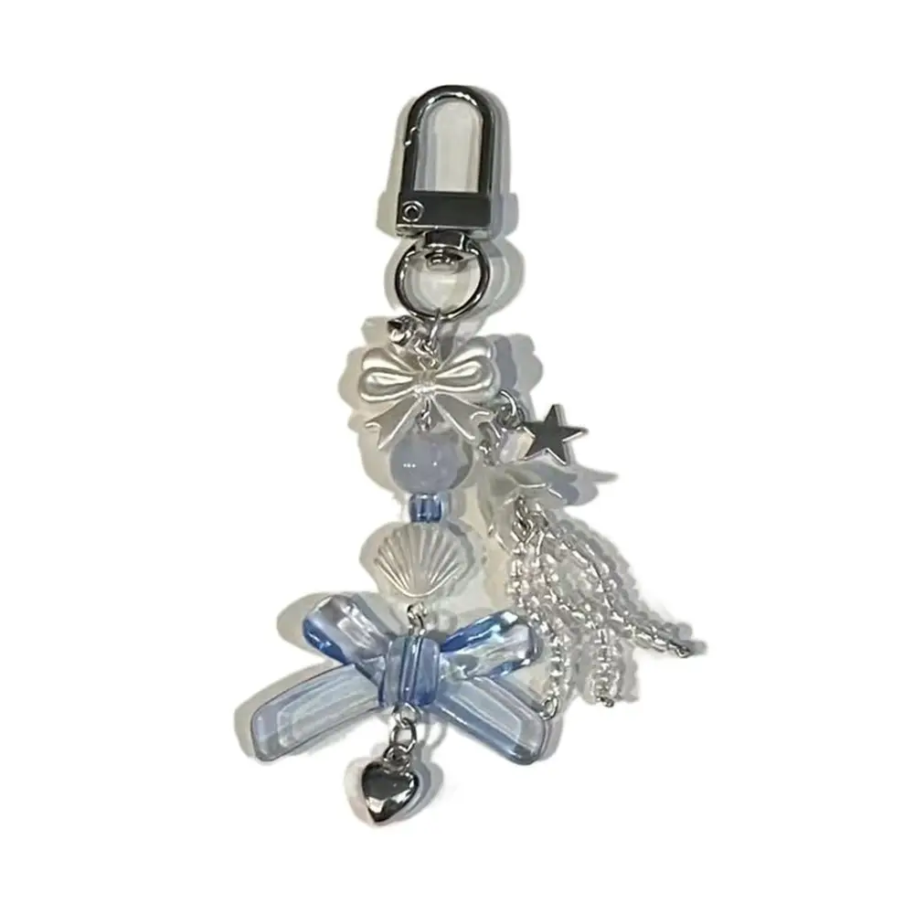 تألق Y2K الهاتف سحر قلادة كعكة الأسماك مطرز الهاتف الحبل Knotbow شريط للرسغ سلسلة الهاتف فتاة امرأة