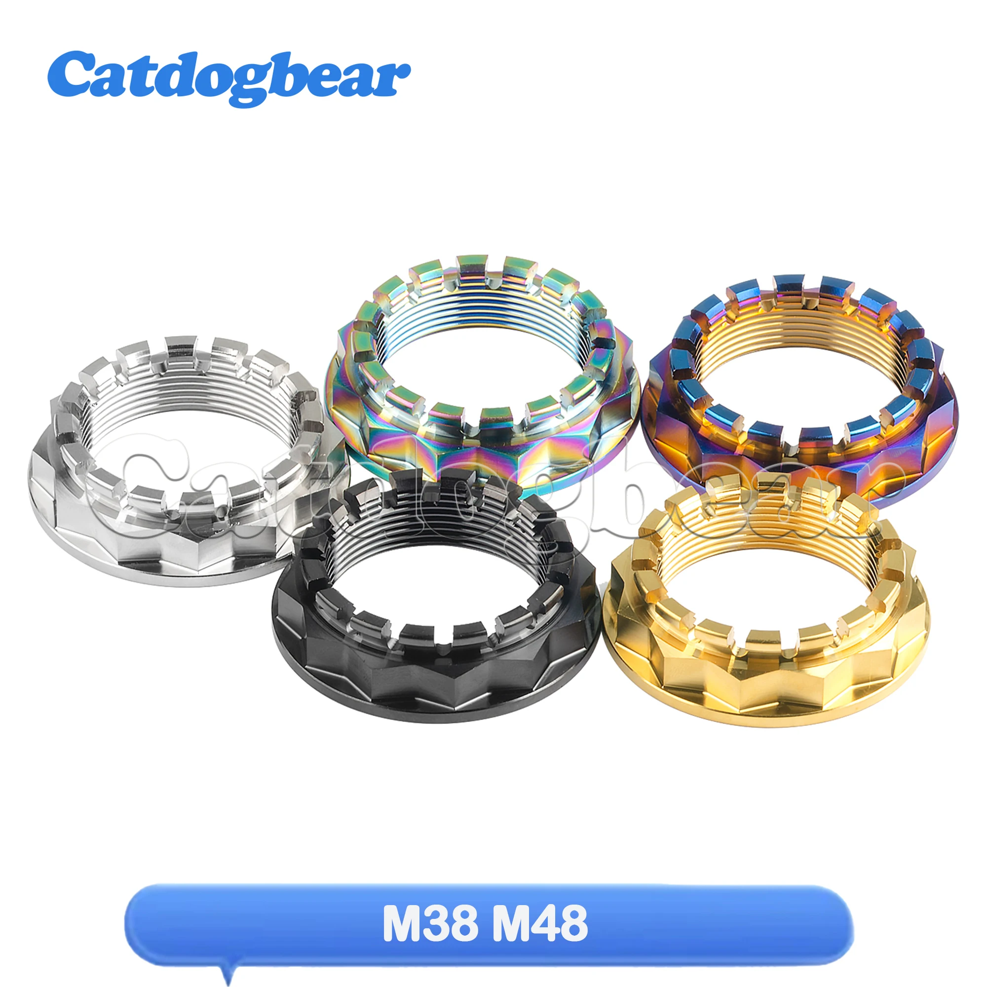 catdogbear-チタン後輪ナットドゥカティ用オートバイナットm38m48