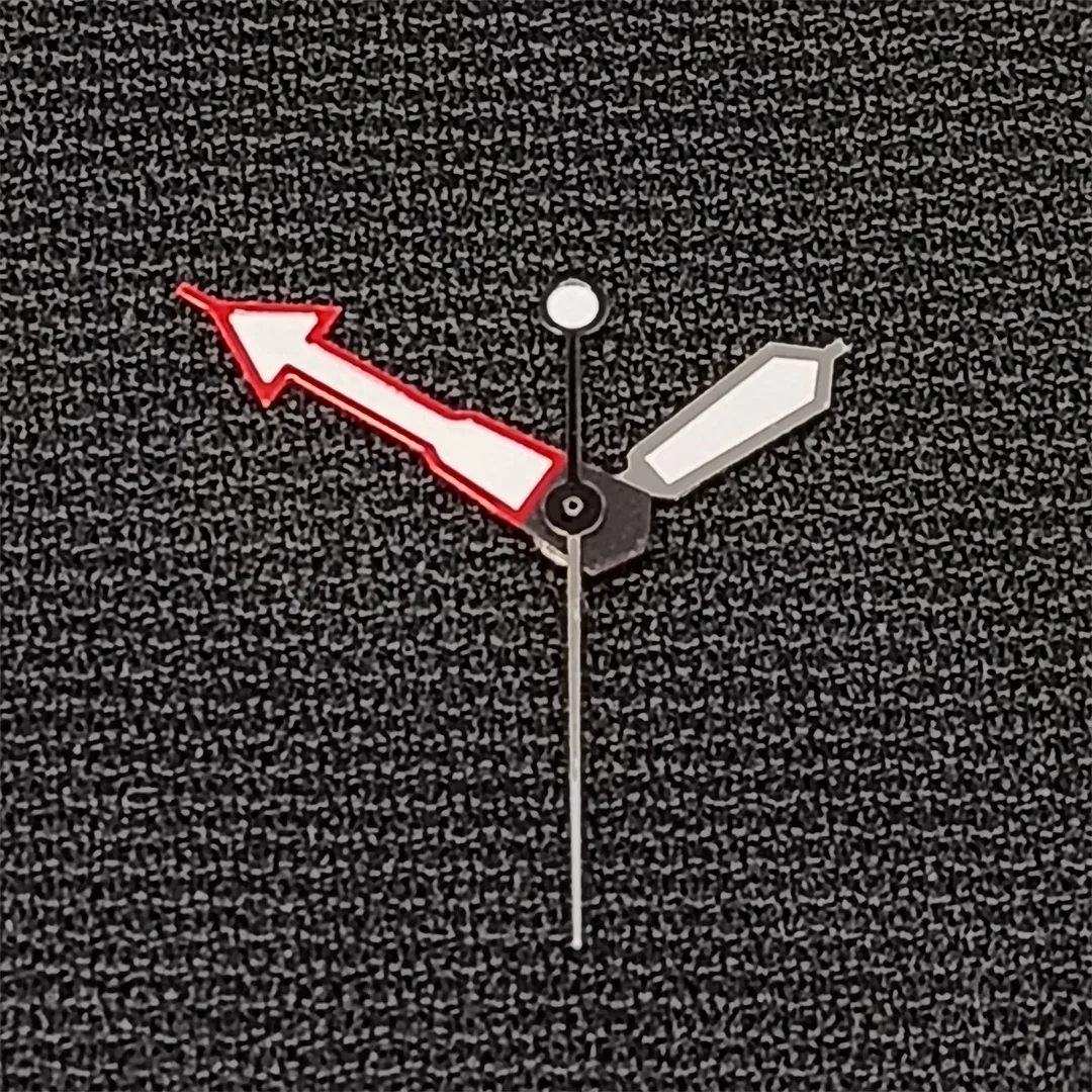 Red/White 3 Pins Watch Pointers With Green Luminous Fashionable Men's Wristwatch Replacement Accessories for Nh35 Nh36 Movement