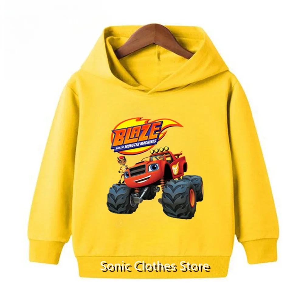 Blaze and The Monster Machines abbigliamento per bambini bambini impostore Blaze Game Anime T-shirt ragazzo o ragazza Top felpa con cappuccio 2-13T