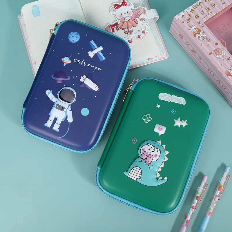 Estuches de lápices creativos, bonitos bolsos para bolígrafos de dibujos animados, estuche Kawaii con cremallera, estuche para lápices para