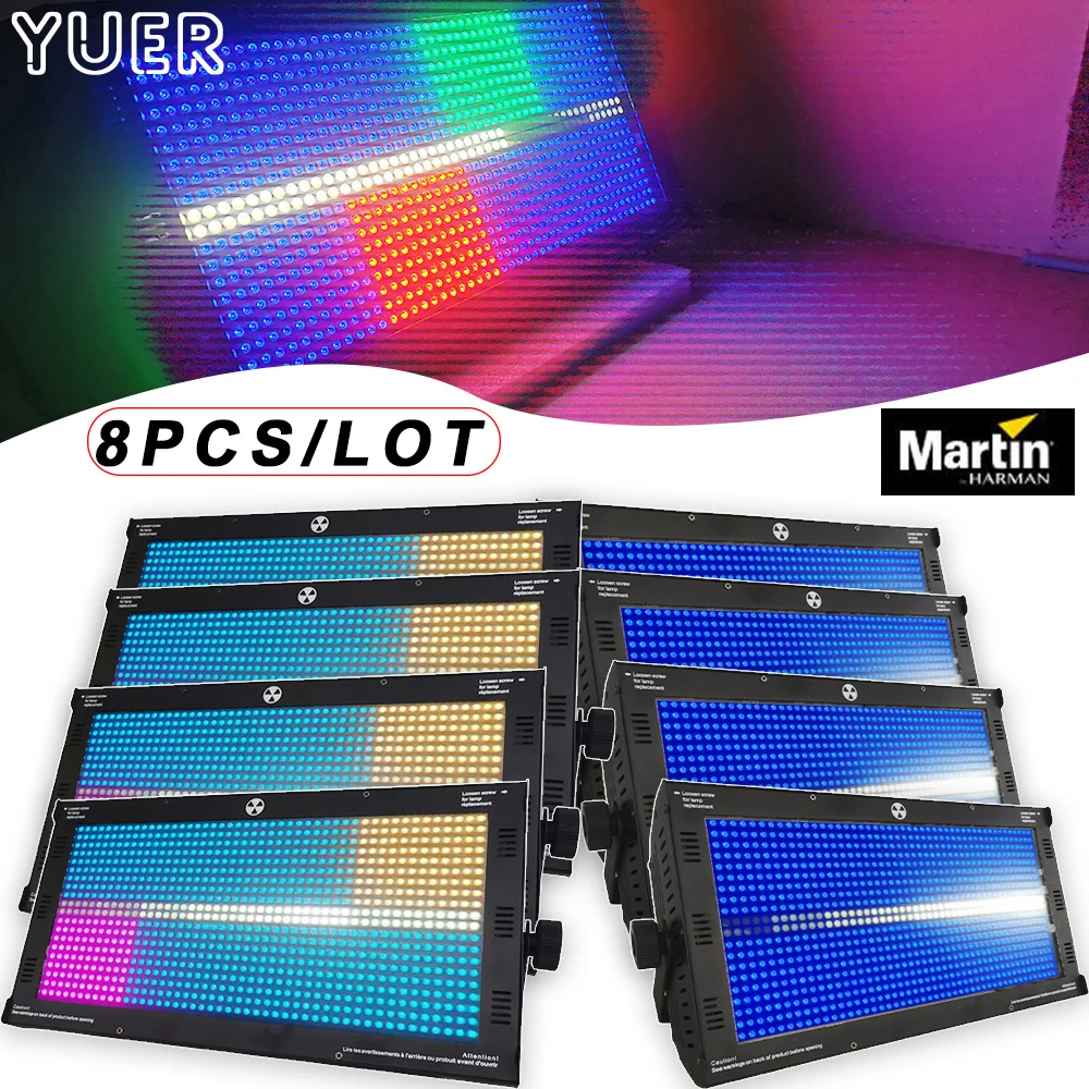 8Pcs/Lot LED 280w Martin Strobe 8+8 Zone DMX Sound Control Stage Lighting For Disco DJ Home Party Ktv Wedding Wash Strobe Effect