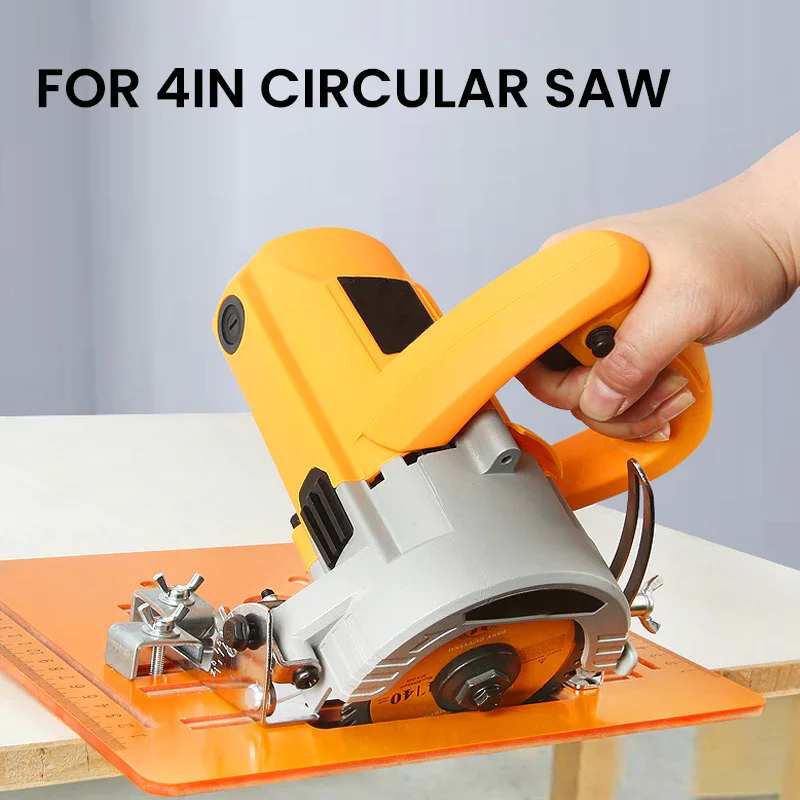 Circular Saw Guide Rail Bottom Plate Adjustable Cutting Machine Bakelite Guide Plate Saw Base Woodworking Workbench Accessories7