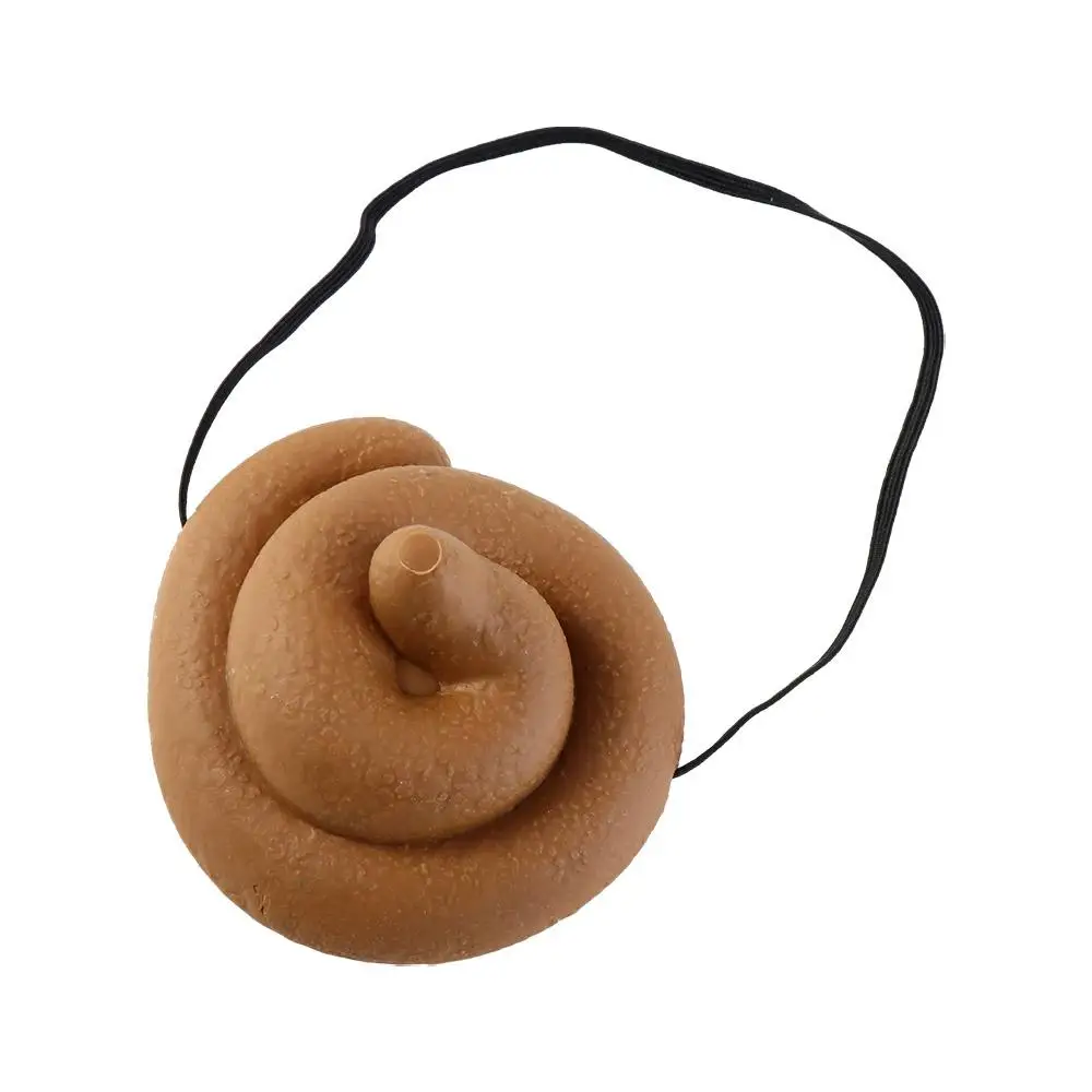 Headdress Poop Hat Fake Poop Hat Realistic Turd Simulation Poop Shape Mischief Gadget Headdress PVC Simulation Poop Hat Gag Gift