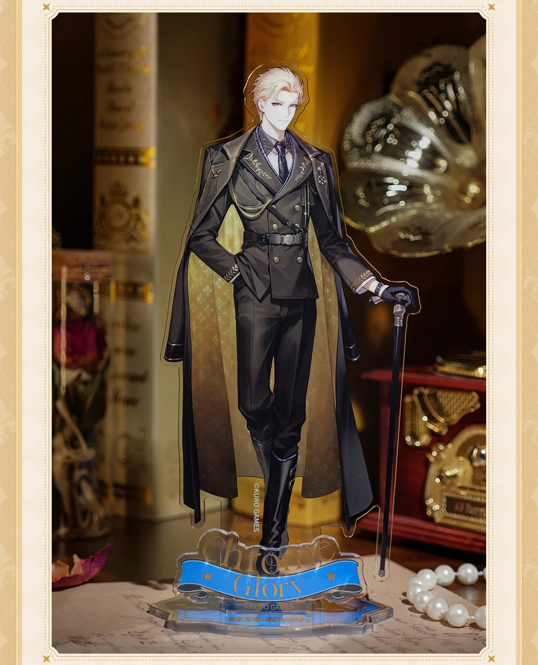 SZARY KRAVATÓWKA：KARZĄCA Lucia Bianca Vera Chromowany Akrylowy Stojak Ozdoby na Biurko Akcesoria dla Lalek Anime Gra Zabawka dla Dzieci Gi