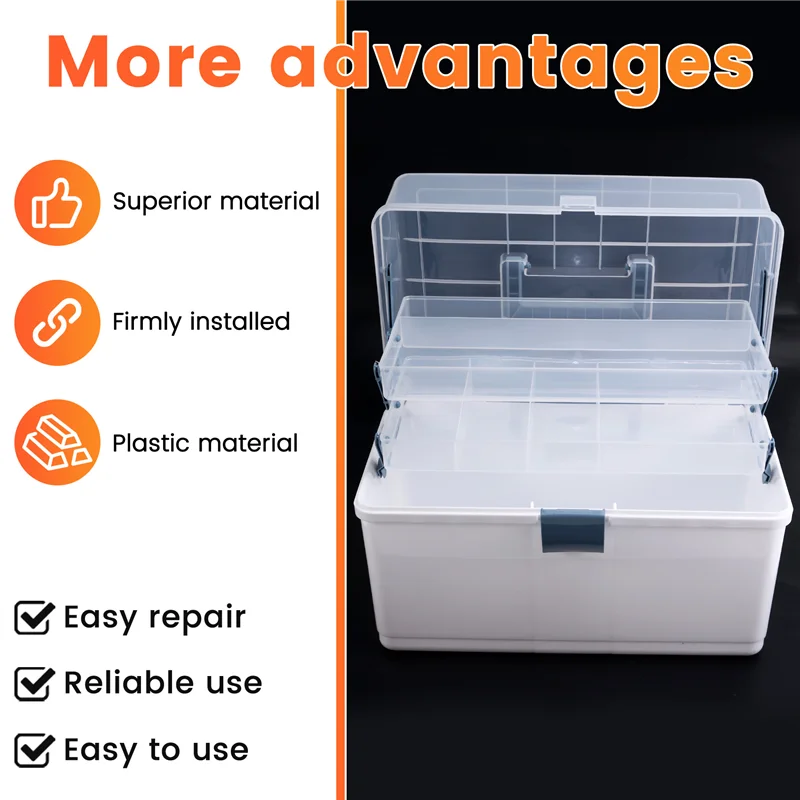 

AAAF Portable Multifunctional Tool Box Hardware Storage Large Capacity Electrician Maintenance Toolbox Hardware Sorting Box