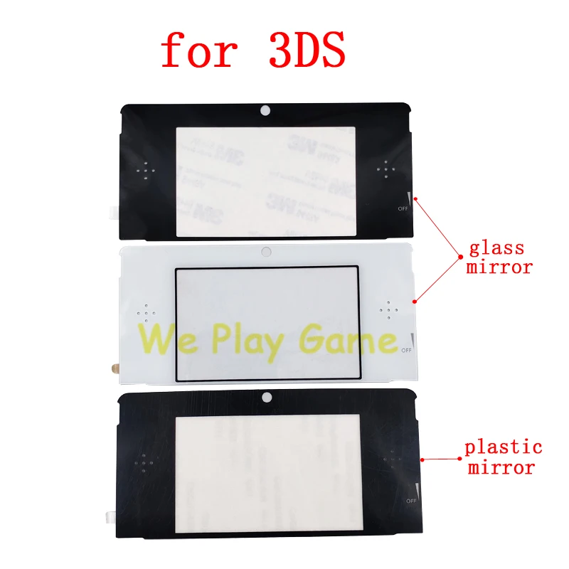 شاشة عرض LCD غطاء لنينتندو 3DS ، والزجاج العلوي ، والمواد البلاستيكية ، استبدال إصلاح مرآة