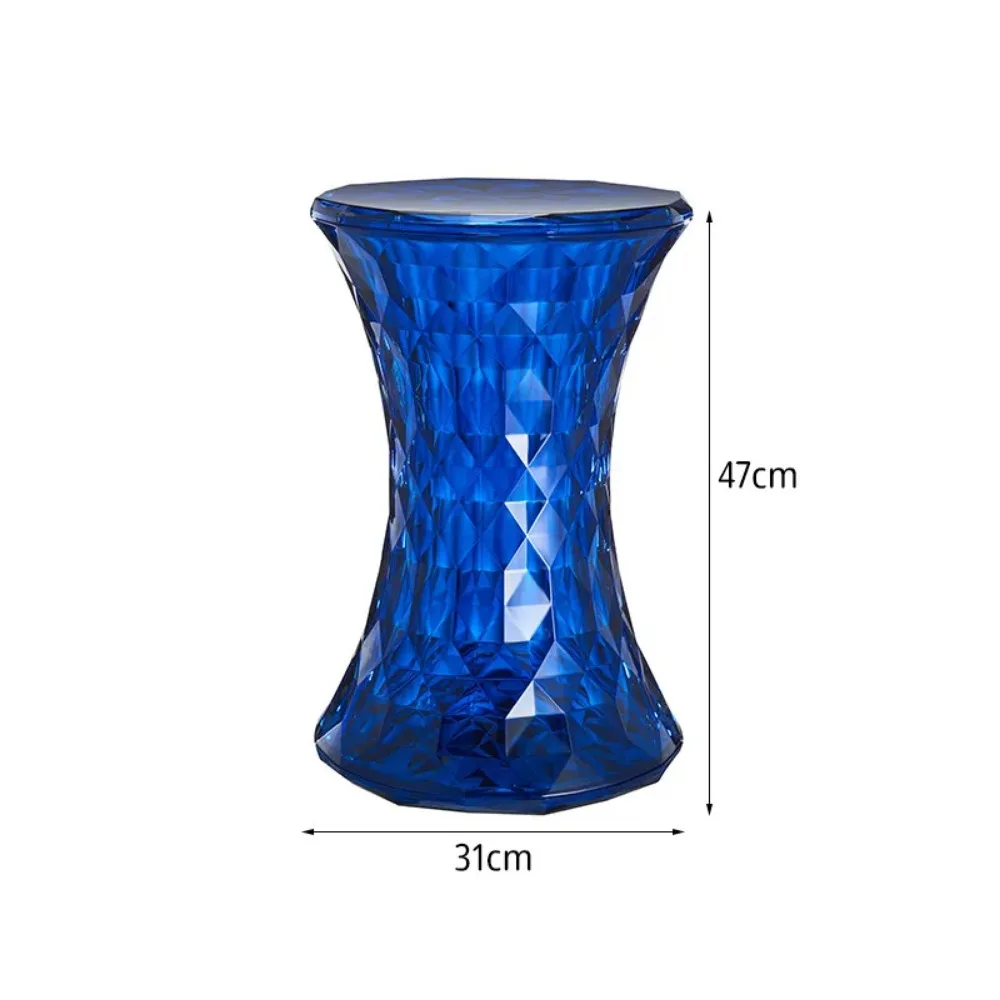 Creative Crystal Stool Modern Simple Colourful Transparent Stool Bathroom Household Shoeshine Stool Creative Ins Short Stools