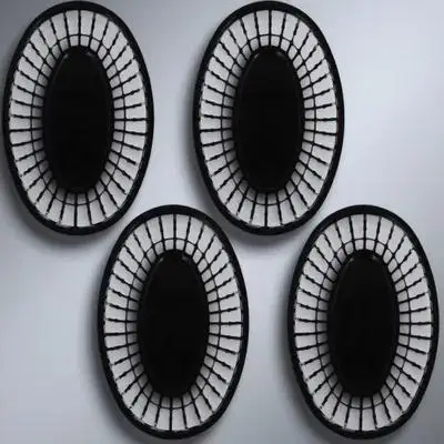 4개 플라스틱 간식 바구니 타원형 과일 트레이 일상용 기능성 보관 프렌치 프라이 빵 간식 장식용 테이블