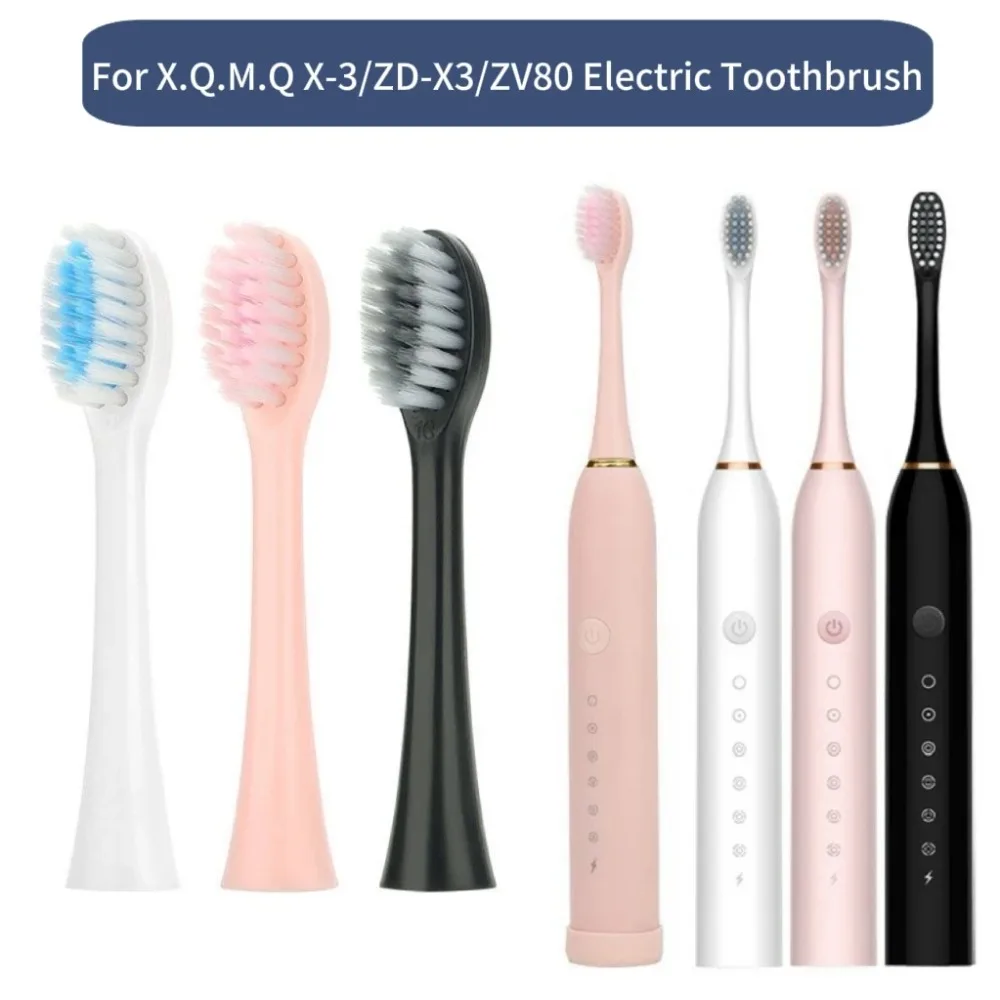 

X-3 Toothbrush Replacement X3 Heads For X.Q.M.Q X-3/ZD-X3/ZV80 Sonic Electric Toothbrush Soft DuPont Bristles Nozzles