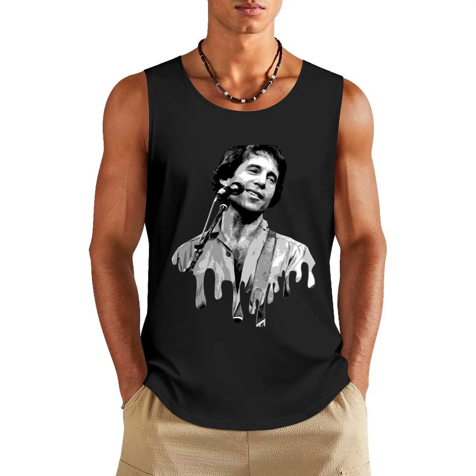 

Music Vintage Paul Simon Paul Simon Gifts Music Fan Tank Top Vest male Vest gym shirt men Gym clothes