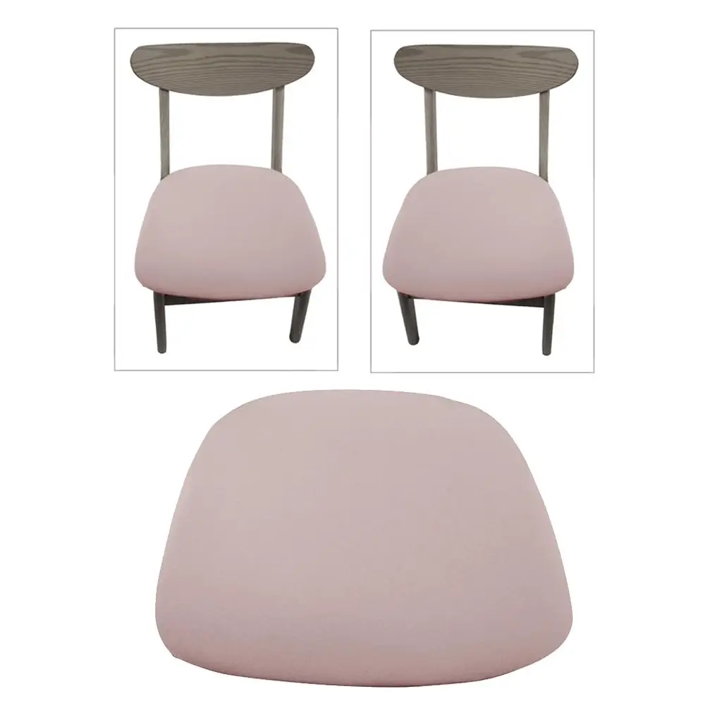 Invisible Buckle Stretch Chair Seat Cushion Cover for Dining Room Wedding Banquet and Living Room Decor