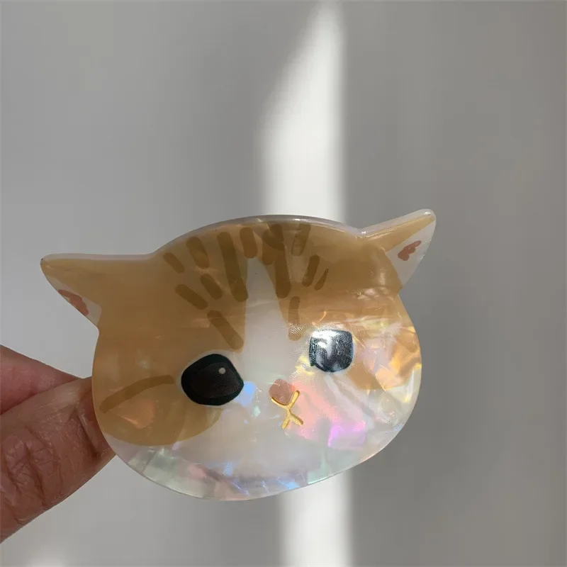 Pinces à cheveux en acétate de chat paresseux, pinces à cheveux de Style japonais, série animale, pinces à cheveux en forme de crabe pour femmes et filles, accessoires pour cheveux, nouvelle collection