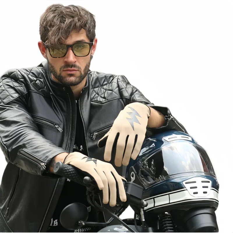 RS-1Fiberglass Full‑Face Motorcycle Helmet, Lightweight  with Clear Visor, Safety Helmet for Commuting & Touring, XS‑2XL