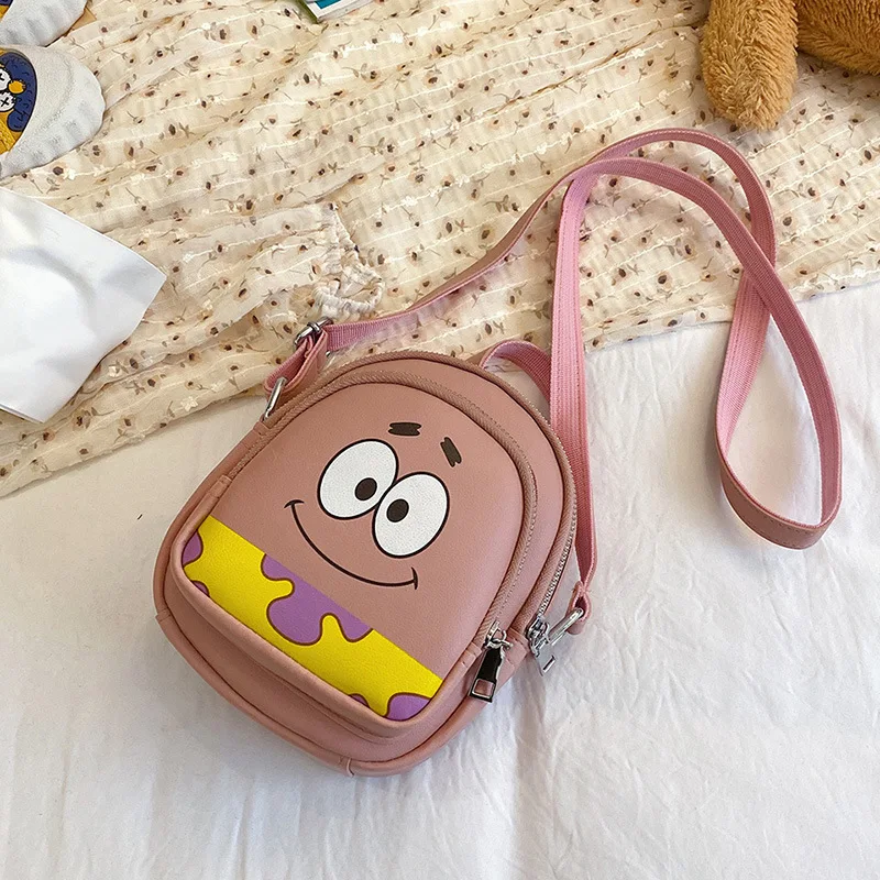 Oryginalna kreskówka SpongeBob SquarePants Dziecięcy plecak z PU Mini tornister dla dziewczynki i chłopca Śliczna torba na ramię