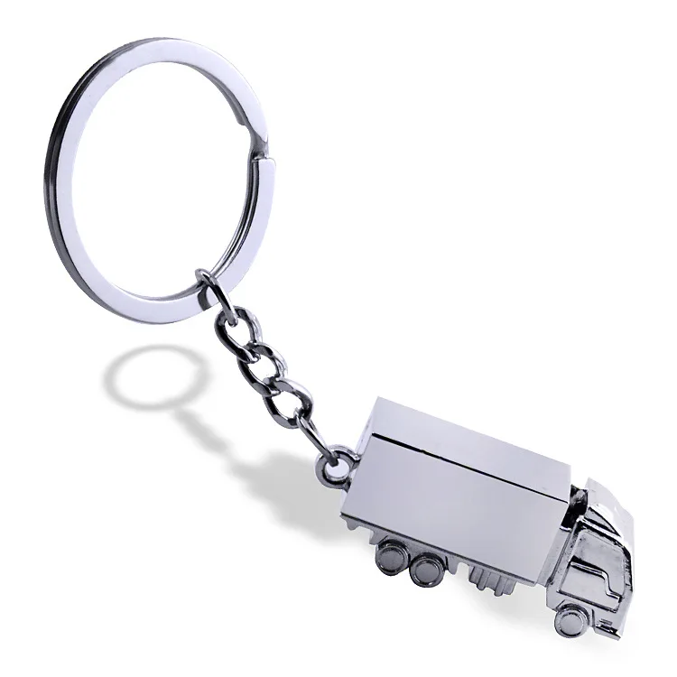 10pcs/100pcs creative style unisex mini track keychain woman man truck key ring
