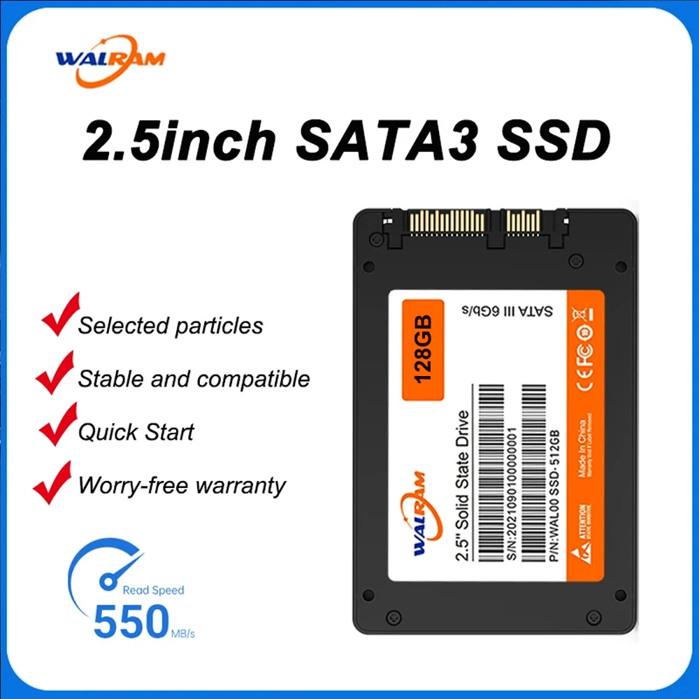 

WALRAM 1TB SSD 2.5 SATA3 SSD 120GB 128GB 256GB 512GB 500GB HDD Laptop Solid State Drive 240GB SATA 3 Hard Disk For Desktop PC