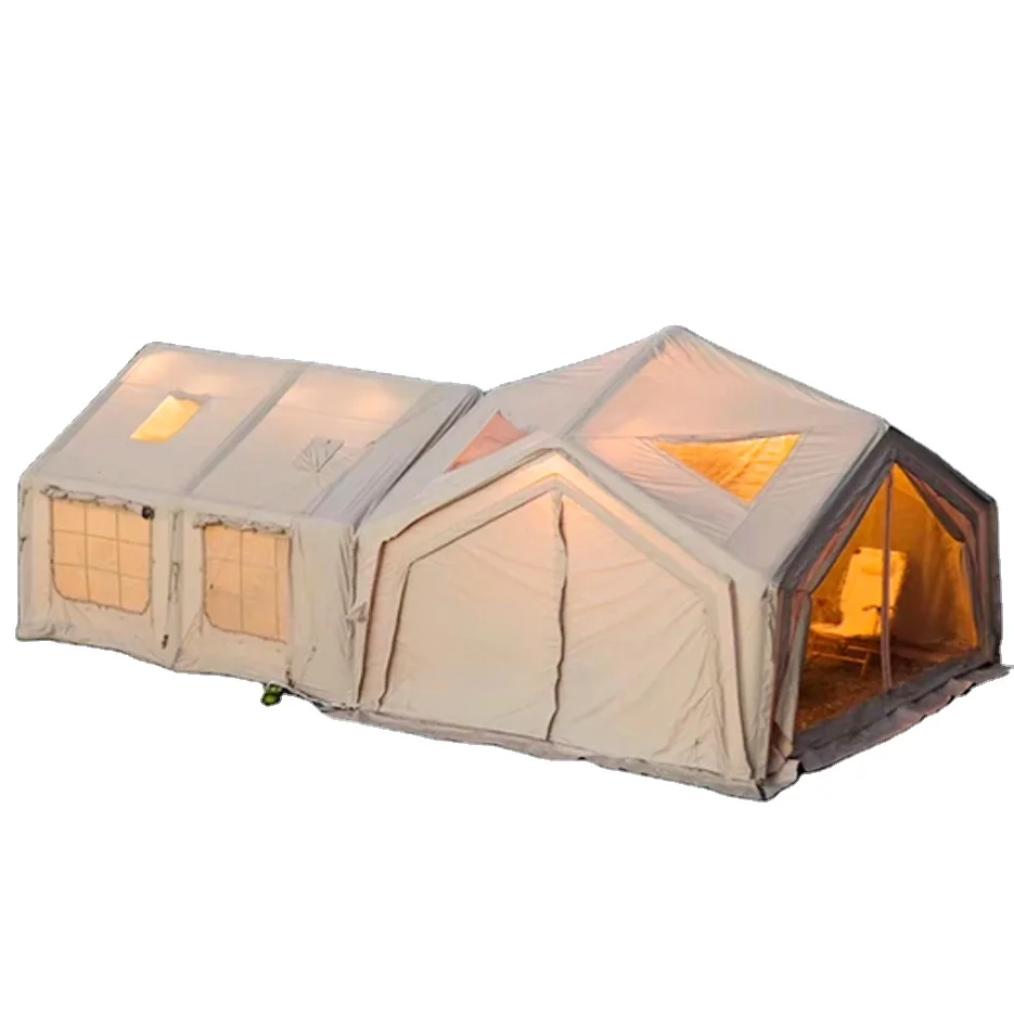 4 Sides Doors Large Inflatable Light Weight Glamping Beach Tent for 8 Person Outdoor Camping