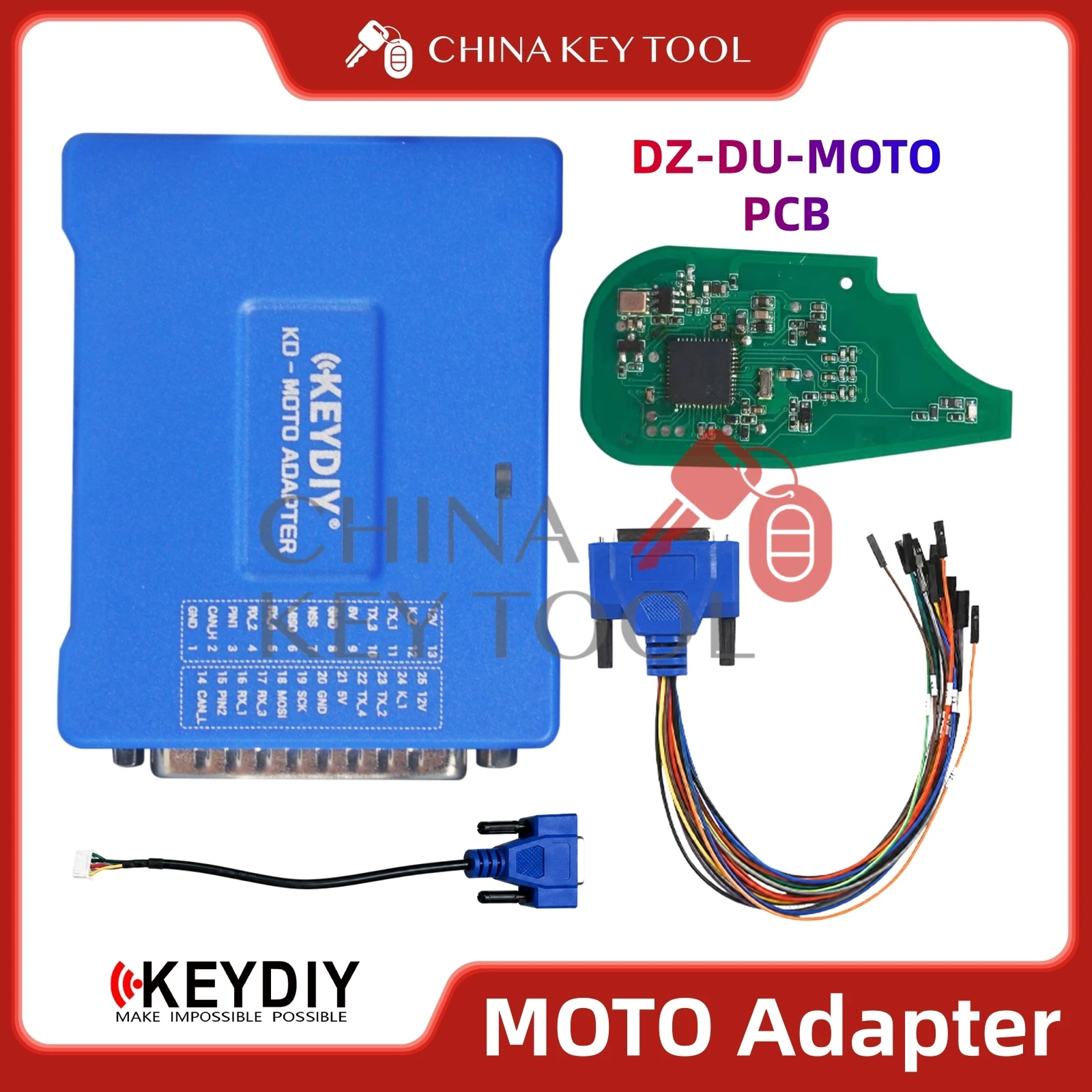 KEYDIY MOTO Adapter Motorcycle Key Programming Adapter Work With KD-X4 For Ducati Yamaha Honda Motorbike