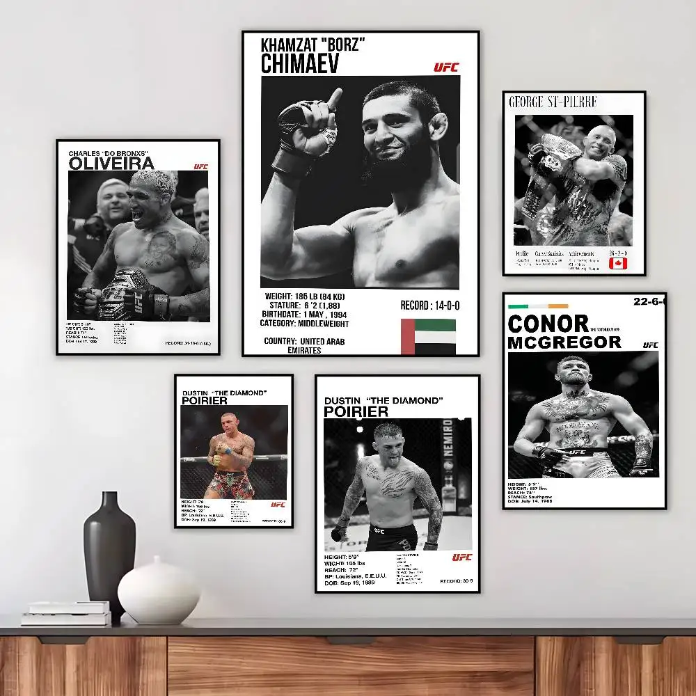 Famous Boxing Legends Fighting UFC ILIA Poster Art Canvas Advanced Aesthetic Printing Paper Wall Art for Living Room Home Decor