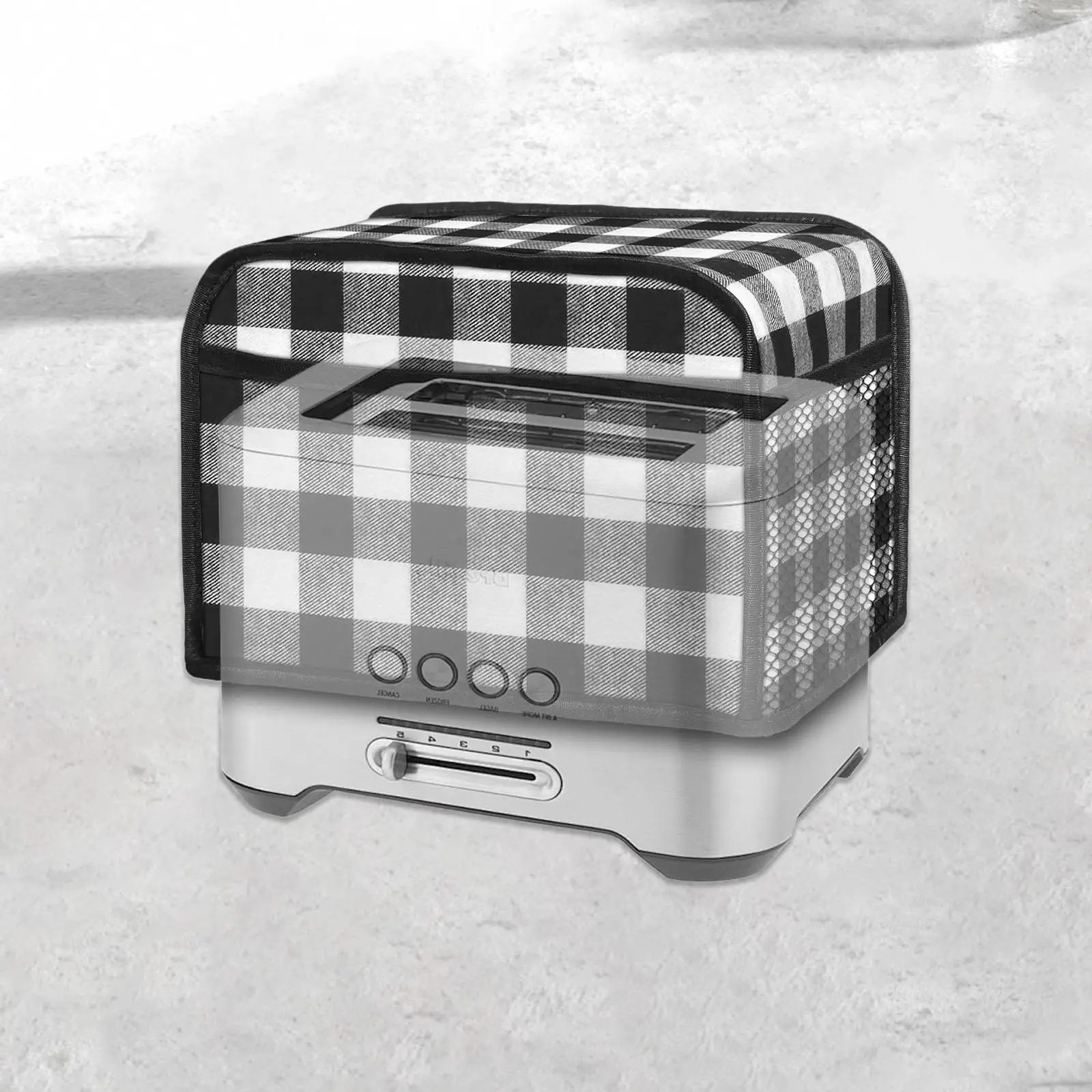 universal-bread-machine-dust-cover-cotton-polyester-washable-checkered-protector-for-standard-two-slice-toasters