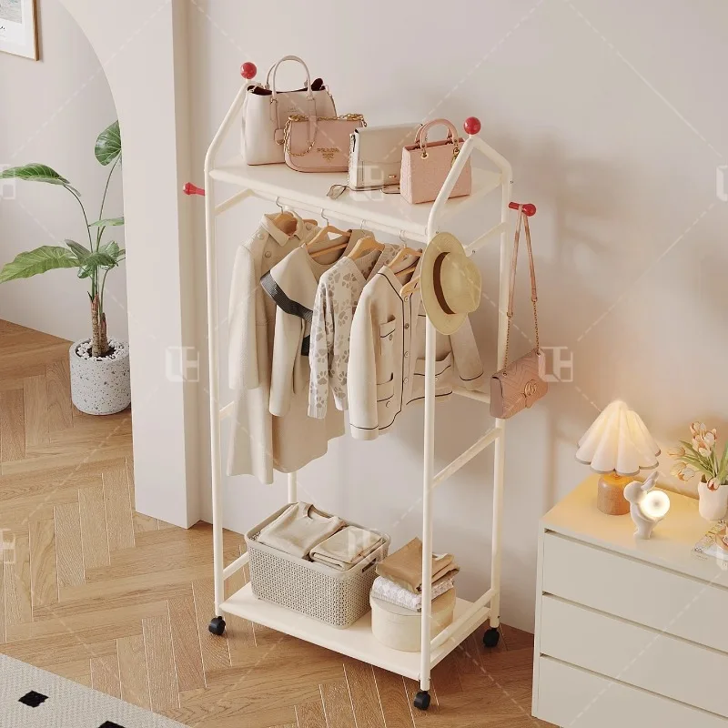 Schlafzimmer-Kleiderständer, Hängegarderobe, einfacher Bodenständer, mobiler Kleiderständer, Haushaltsregal, Kleideraufbewahrungsregal