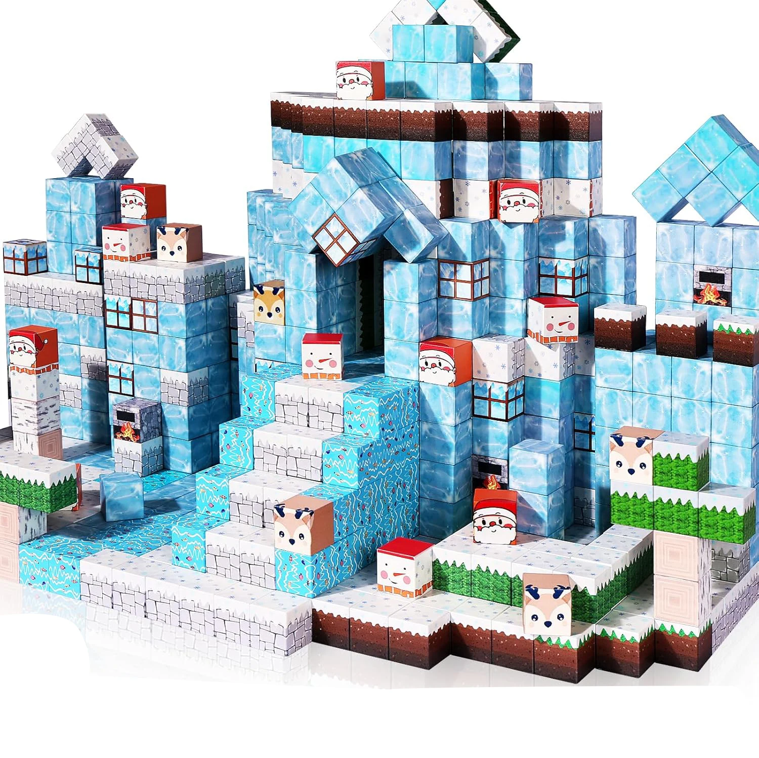 ランダムな磁気ブロック100個入り（2025年製）1個。 鮮やかな色、STEMを学ぶ遊びのスキルを自由に発揮できます。 高品質なホリデーギフト。