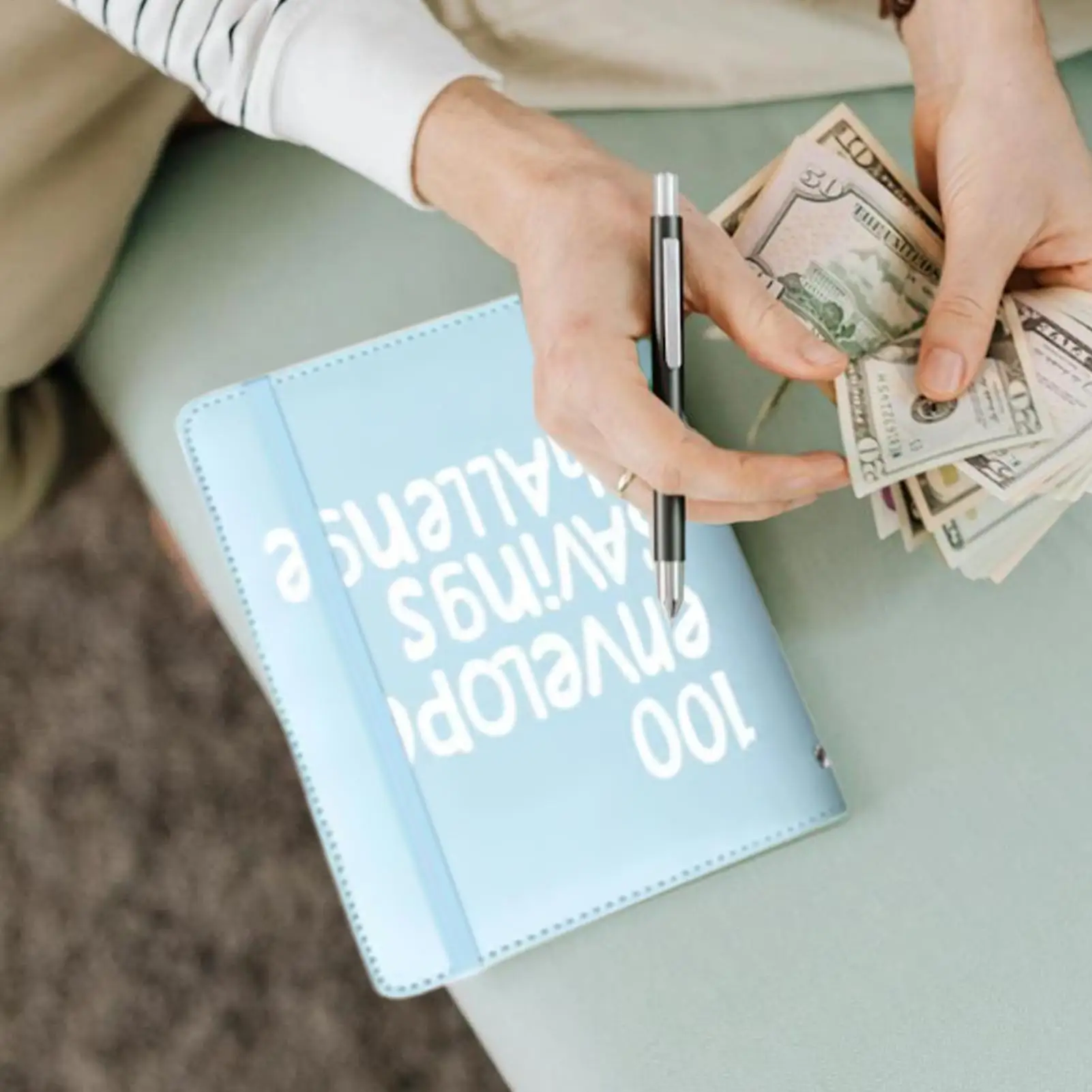 100 Envelope Challenge Binder Save Savings Challenges LooseLeaf Binder Budget Binder With Cash Envelopes Money Organizer System
