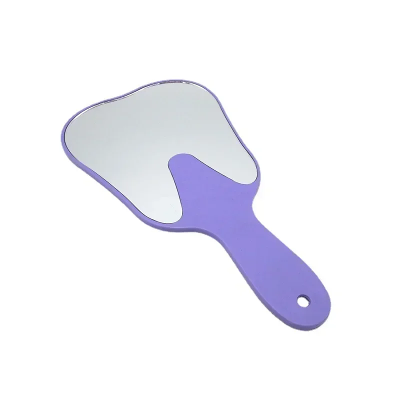 Handle Dental Mirror Tooth Shaped Makeup Mirror Mouth Examination Mirrors High Definition Oral Care Inspection Tools Accessories