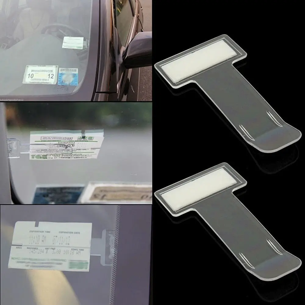 Plastic Parking Ticket Holder Parking Meter Transparent Ticket Holder Plastic Sticky Note Ticket Holder Transparent Color