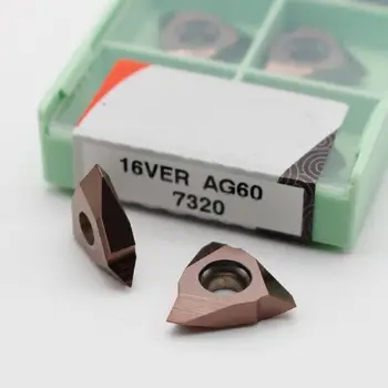 خيط خارجي داخلي عمودي باستخدام الحاسب الآلي ، أداة تحول المثلث ، كربيد ، 16VNR ، AG60 ، 16VER ، ag, 60 ° ، Insert-ay 60 ، 10