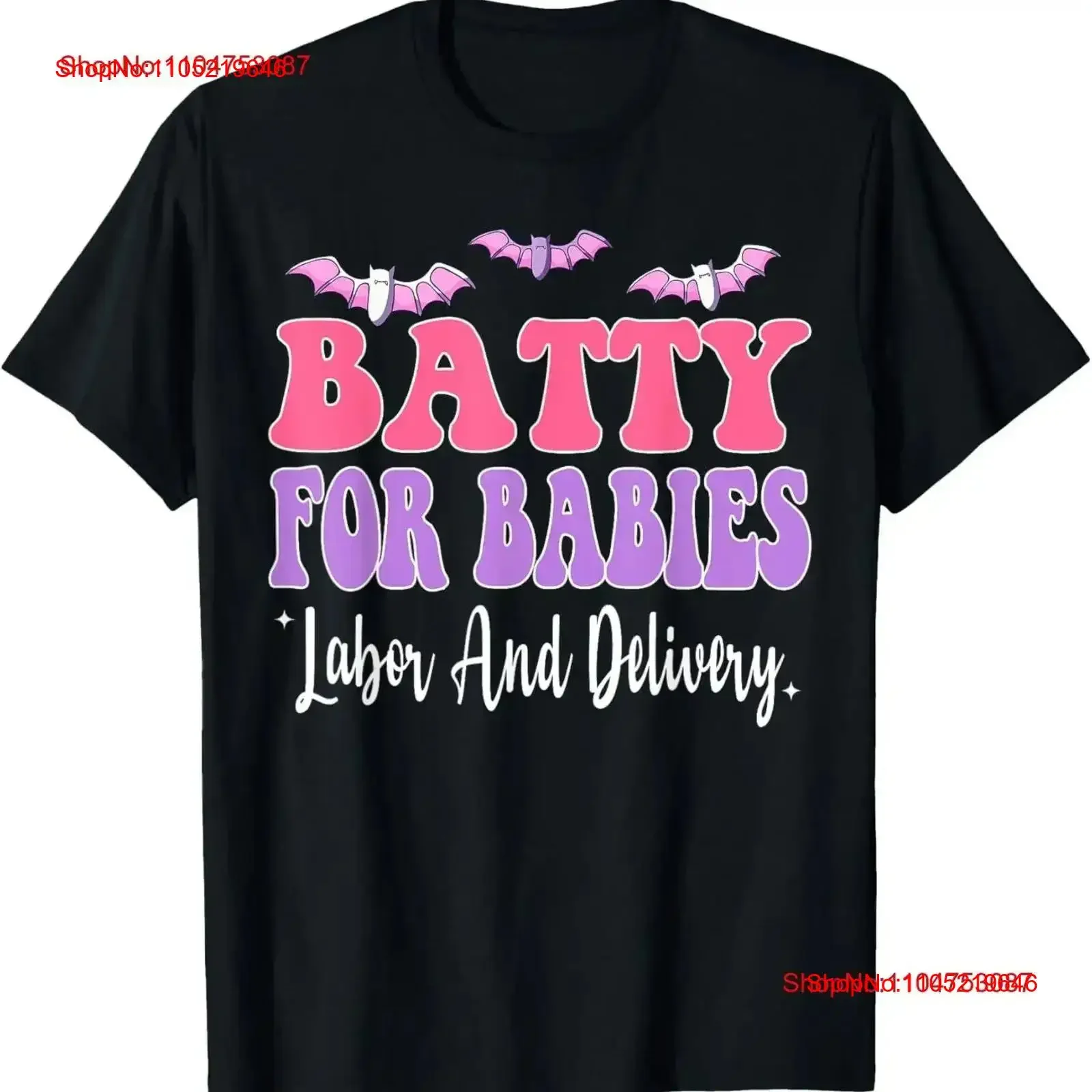 

Batty For Babies Labor And Delivery Funny Nurse Halloween T Shirt vintage Washed Breathable streetwear designer clothes Soft