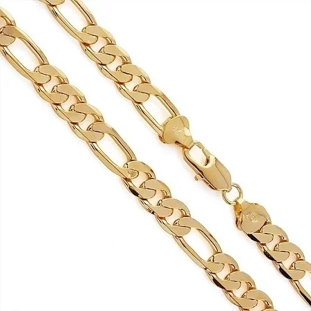 Hot New 18k Gold Necklaces 925 Sterling Silver Classic 8mm Sideways Chain Necklace For Men Fashion Jewelrys Gifts Wedding Party